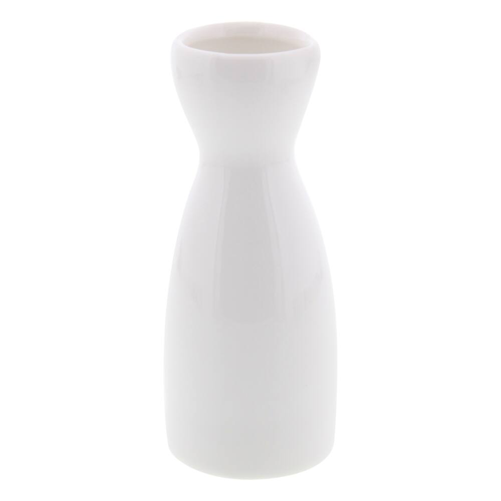 White Ceramic Tokkuri Sake Bottle 120ml (13.5cm)