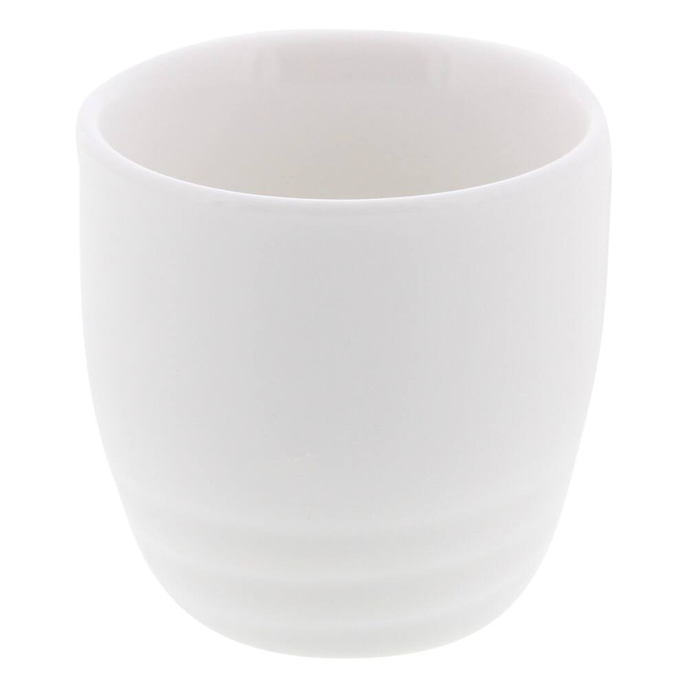 White Han Tsutsu-gata Sake Cup Ochoko (4.8cm)