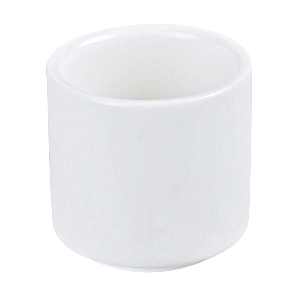 White Tsutsu-gata Sake Cup Ochoko (4.5cm)