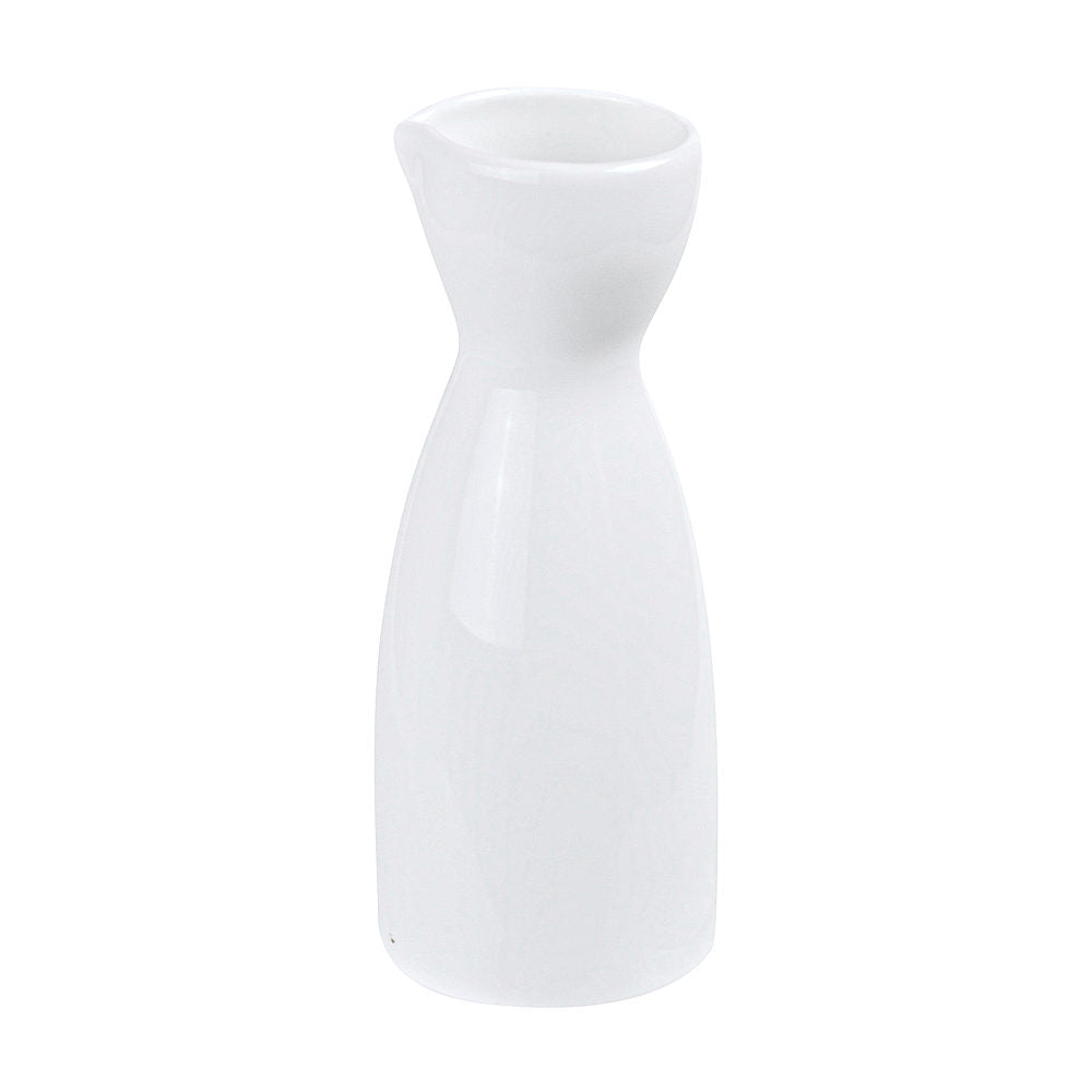 White Ceramic Tokkuri Sake Bottle 120ml (13.5cm)