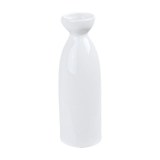 White Ceramic Tokkuri Sake Bottle 180ml (17.5cm)