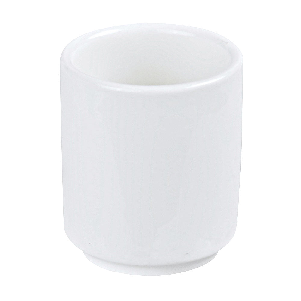 White Tsutsu-gata Tall Sake Cup Ochoko (5.5cm)