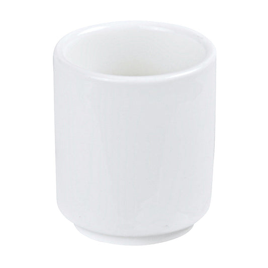 White Tsutsu-gata Tall Sake Cup Ochoko (5.5cm)