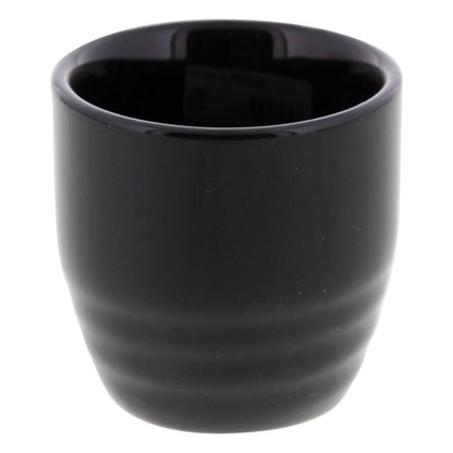 Black Han Tsutsu-gata Sake Cup Ochoko (4.8cm)