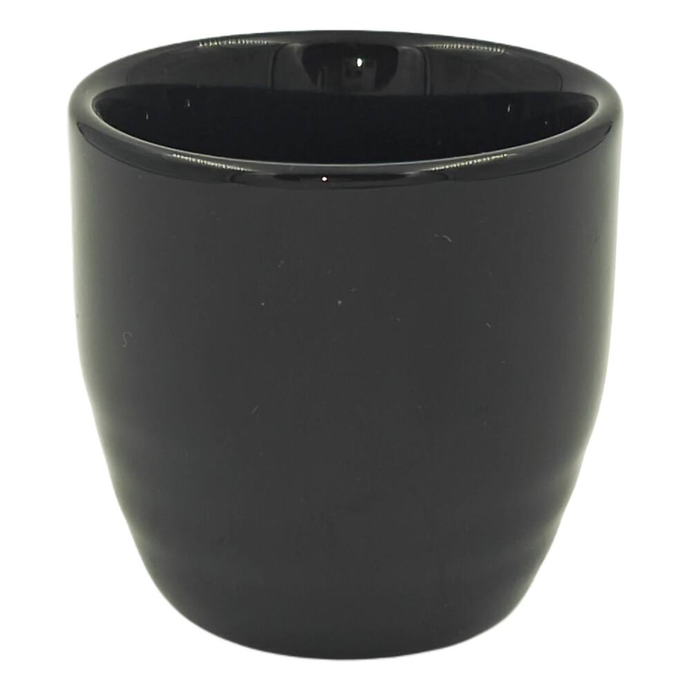 Black Han Tsutsu-gata Sake Cup Ochoko (4.8cm)