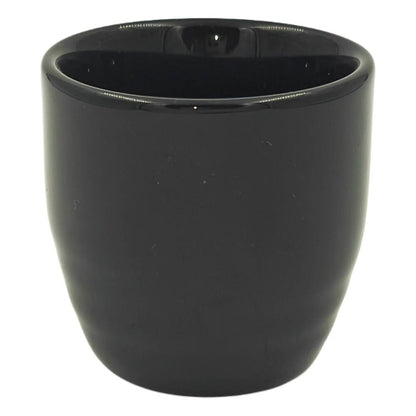 Black Han Tsutsu-gata Sake Cup Ochoko (4.8cm)