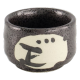 Sake Cup Black White 6.5cm