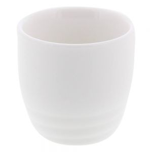 White Han Tsutsu-gata Sake Cup Ochoko (4.8cm)