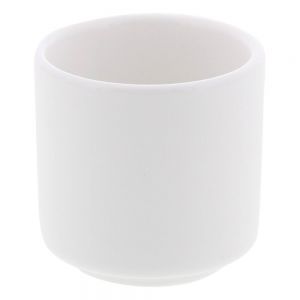 White Tsutsu-gata Sake Cup Ochoko (4.5cm)