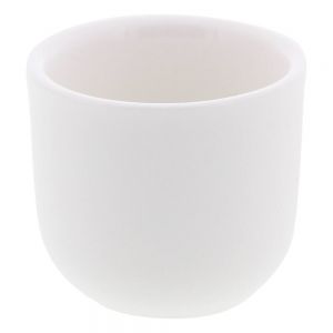 White Tsutsu-gata Sake Cup Ochoko (4.3cm)